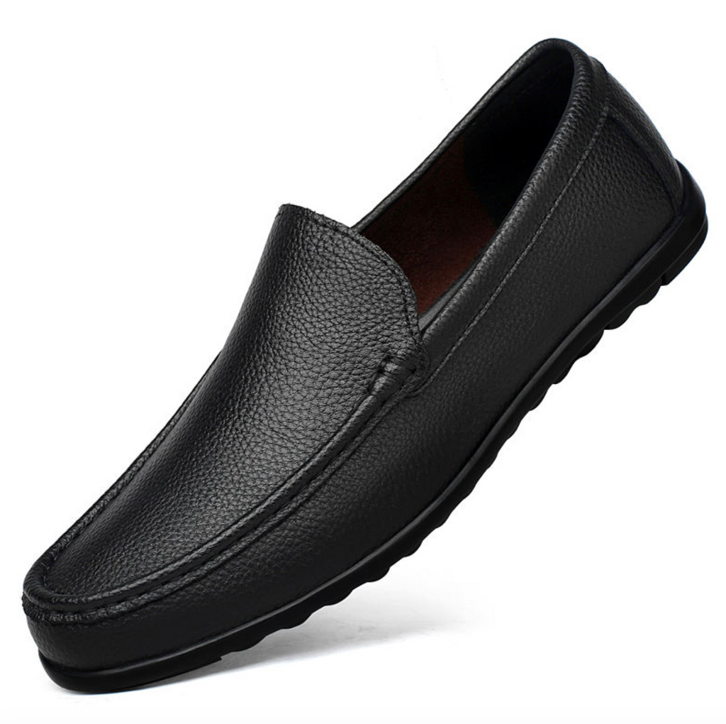 Elegant Genuine Leather Slip-On Loafers for Men