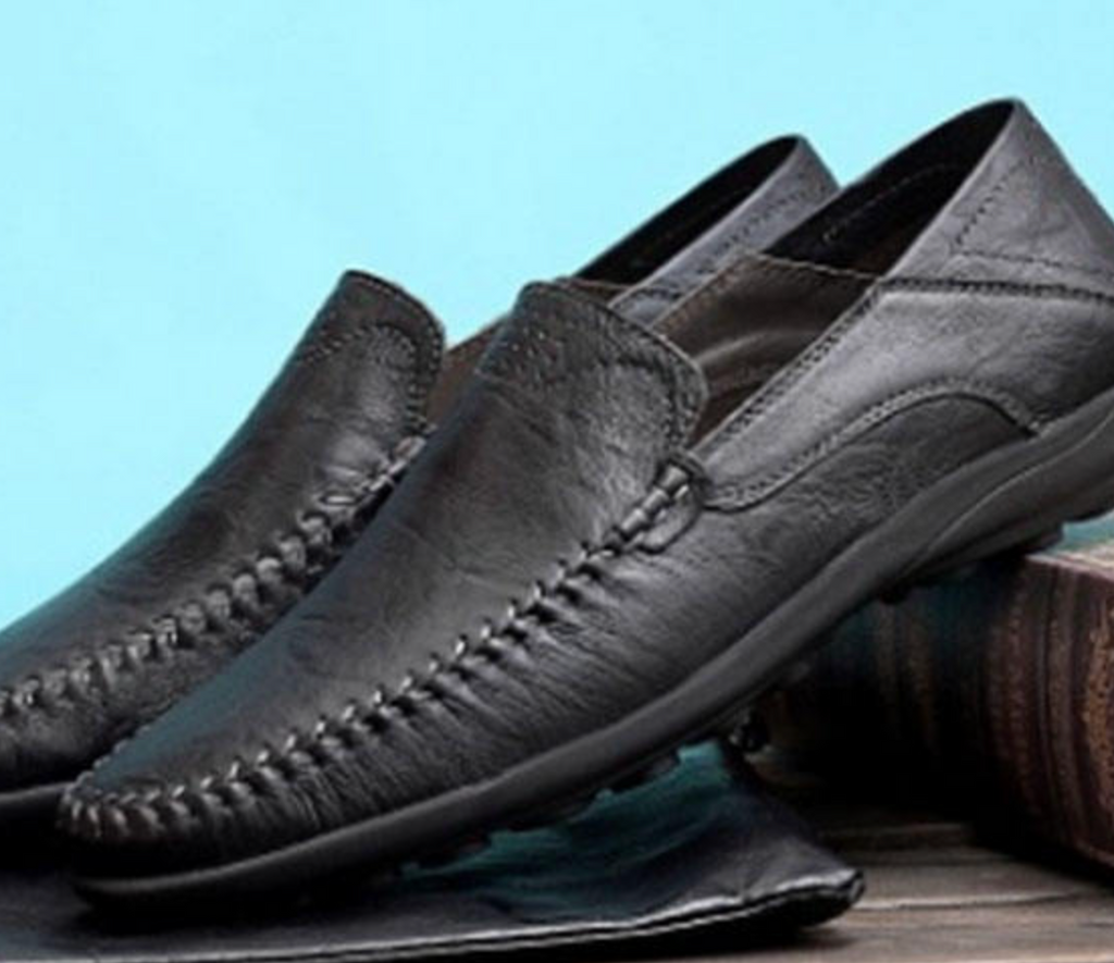Men’s Designer-Inspired Leather Slip-On Shoes